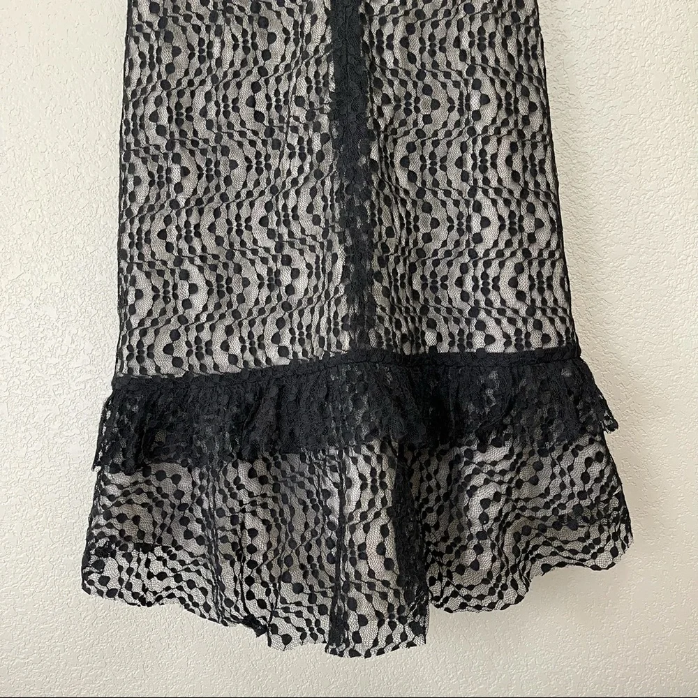 Elliatt Venice Lace Ruffle Ruched Mini Dress Small Cocktail Vneck Frill … - Picture 11 of 12
